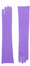 Long Nylon Gloves Purple