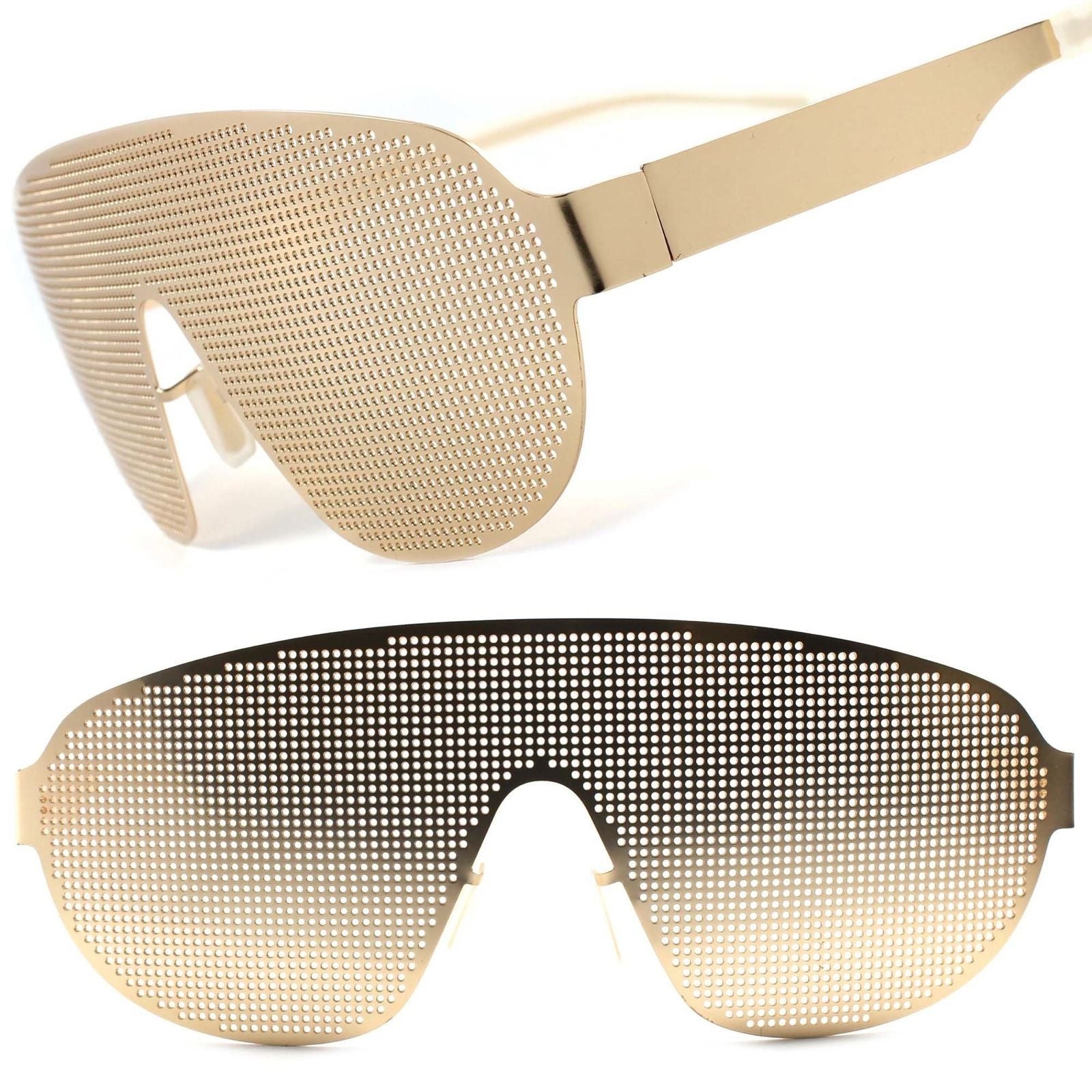 Gold Metallic Mesh Glasses