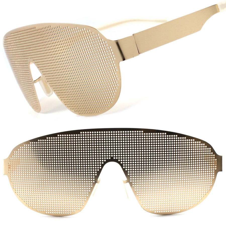 Gold Metallic Mesh Glasses