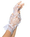 Lace Fingerless Gloves White