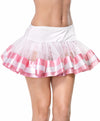 Satin Trimmed Petticoat White/Pink