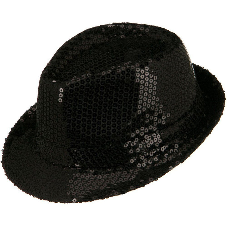 Sequin Fedora Black