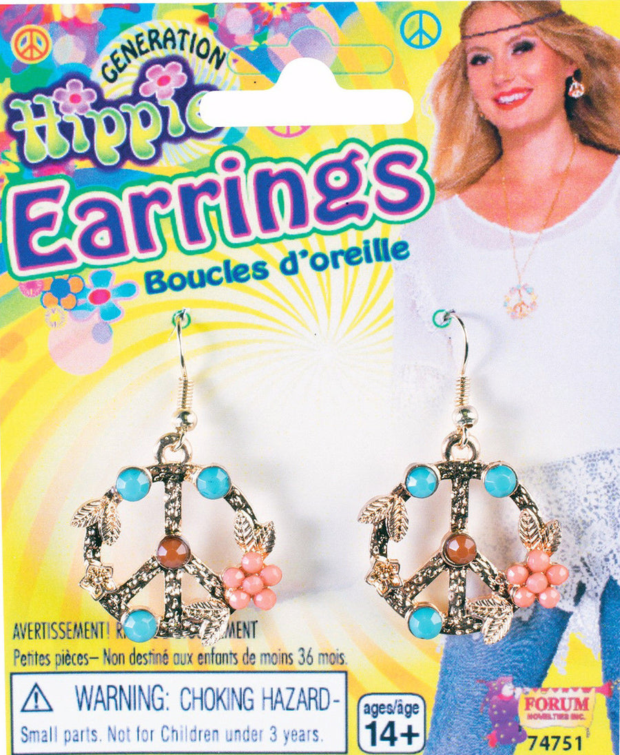 Hippie Peace Sign Earrings