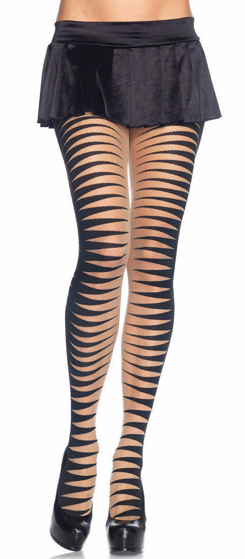 Sheer Cirque Illusion Stripe Pantyhose