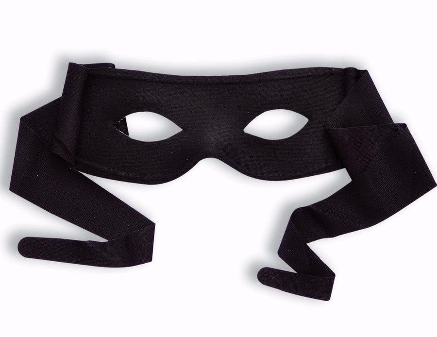 Masked Man Mask with Ties Black
