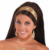 Disco Lame Headband Wrap Gold