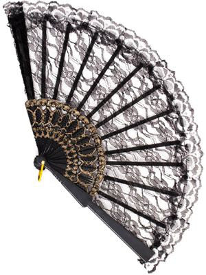 Lace Fan Black