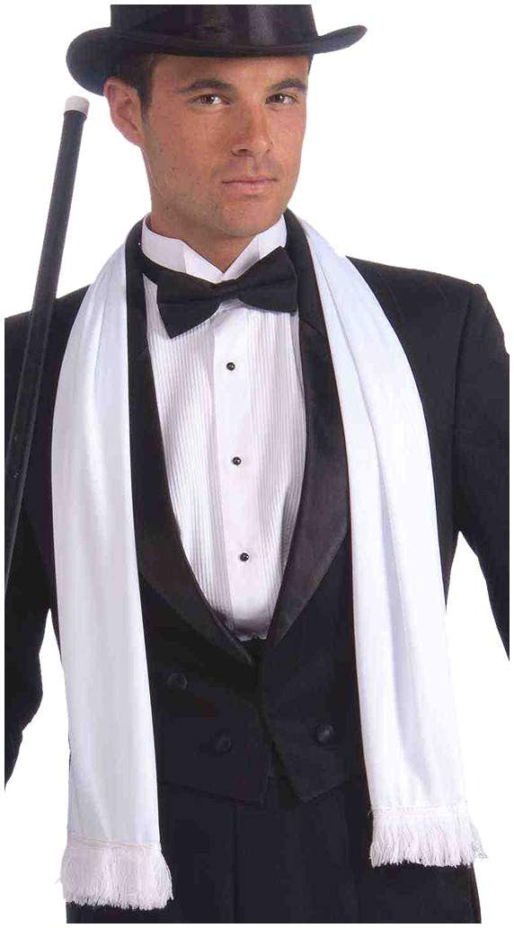 Vintage Hollywood Scarf White