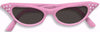 50's Tinted Rhinestone Glasses Pink