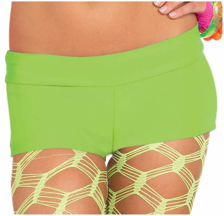Solid Booty Shorts Neon Green