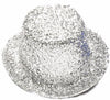 Mini Glitter Top Hat Silver