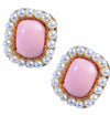 50's Square Earrings Pink